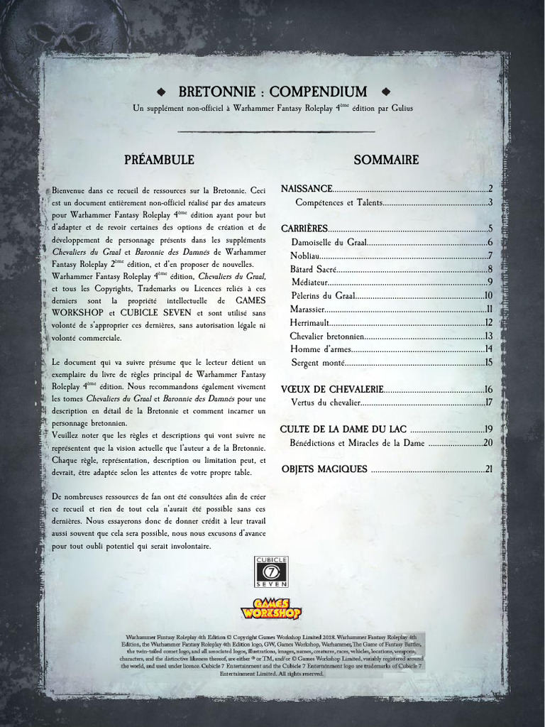 COMPENDIUM - BRETONNIE (FR) Non Officiel - 2022-03-24 | PDF ...