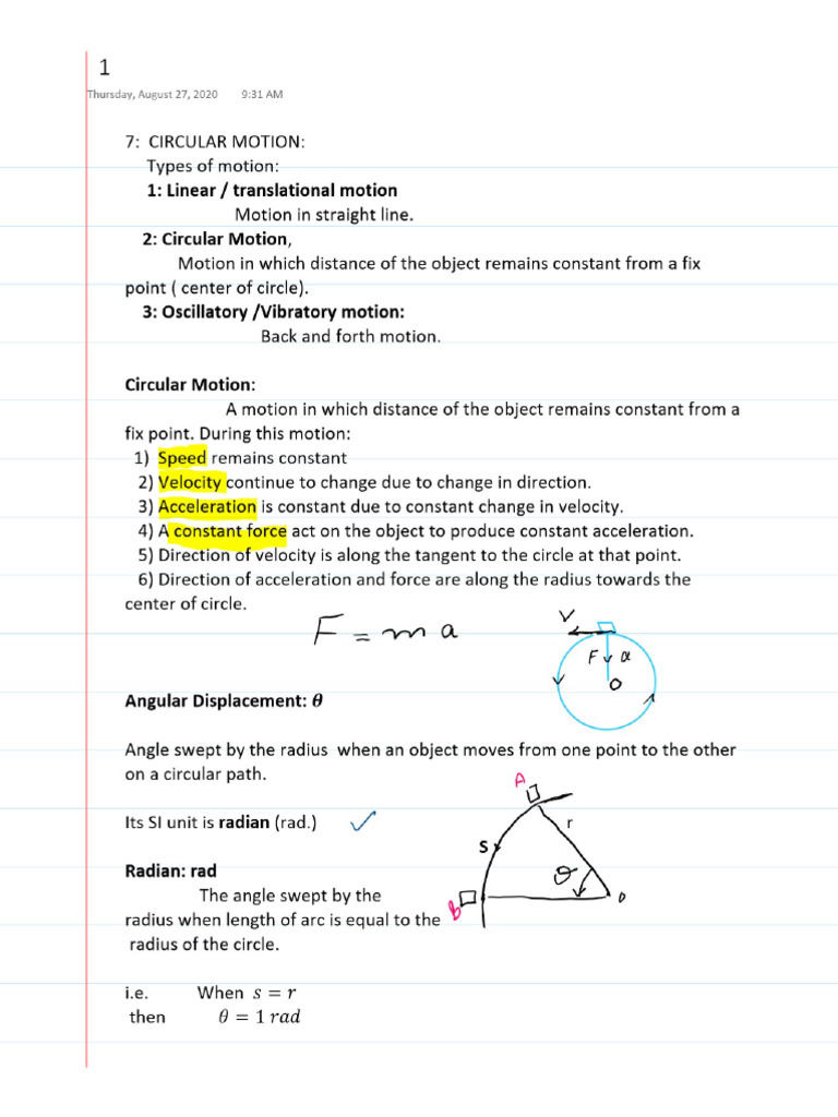 12 Circular Motion | PDF