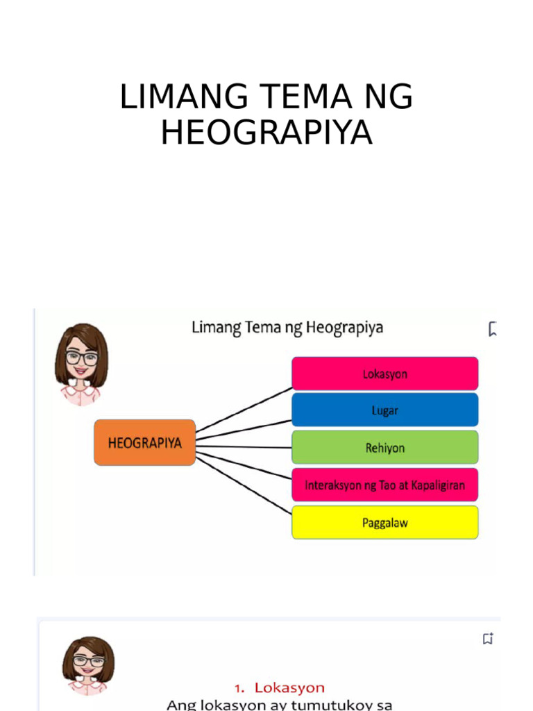Limang Tema Ng Heograpiya Pdf