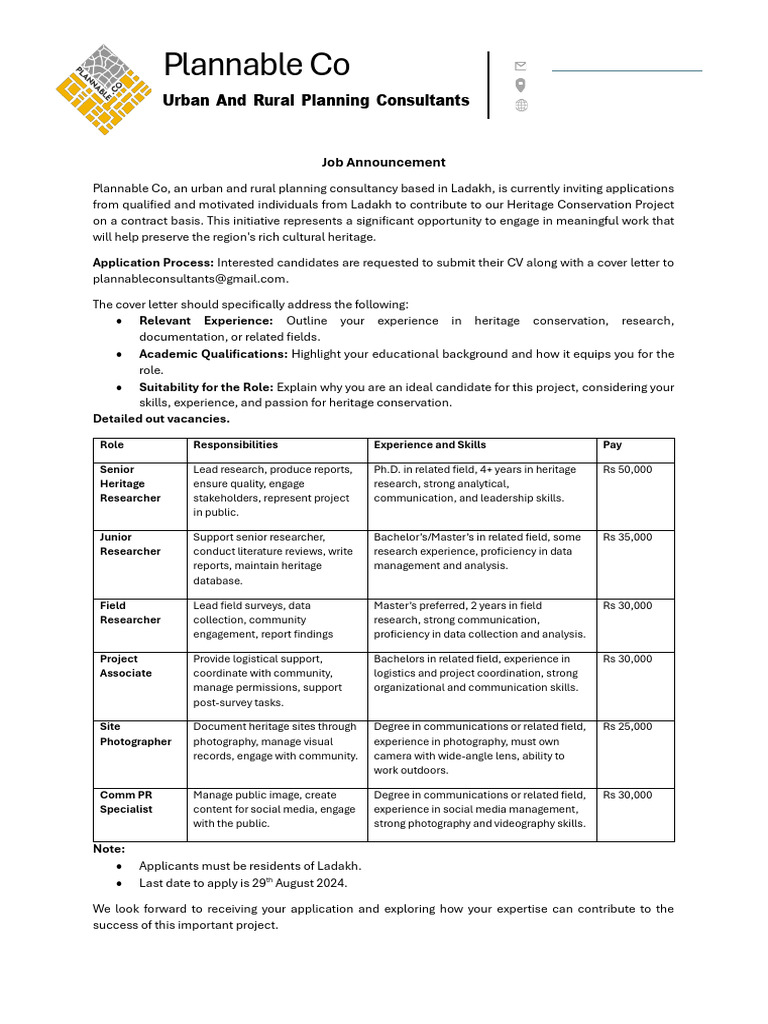 Job Announcement | PDF