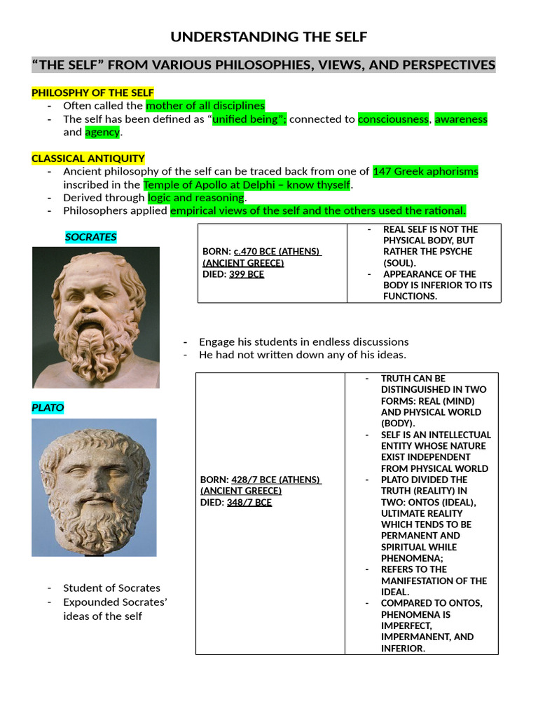 Understanding The Self | PDF