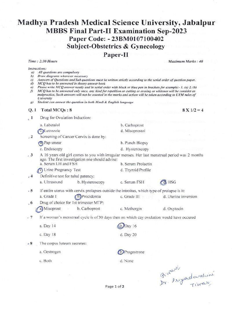 MBBS FINAL PART-ii SEPTEMBER-2023 23BM0107100402-compressed | PDF