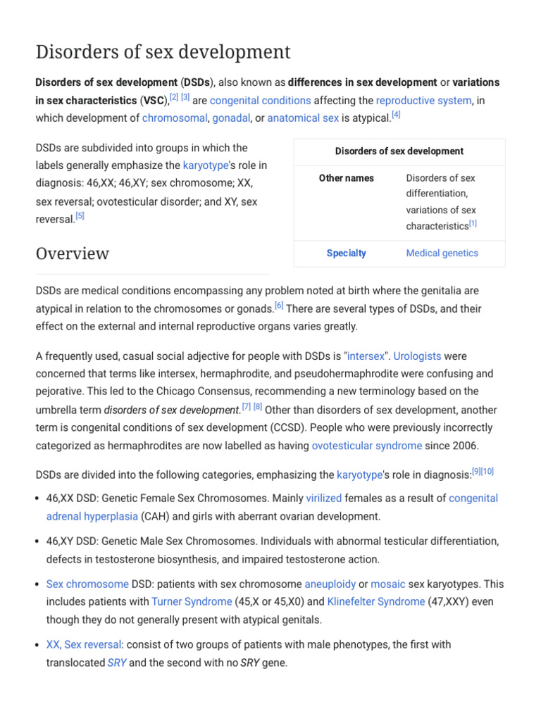 Disorders of Sex Development Guide | PDF | Intersex | Science & Mathematics