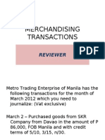 Reviewer - Merchandising Transactions