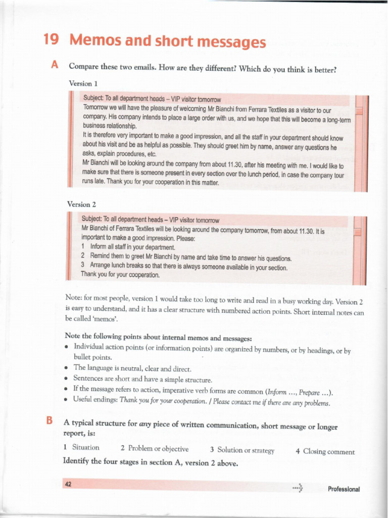 19-Memos and Short Messages | PDF