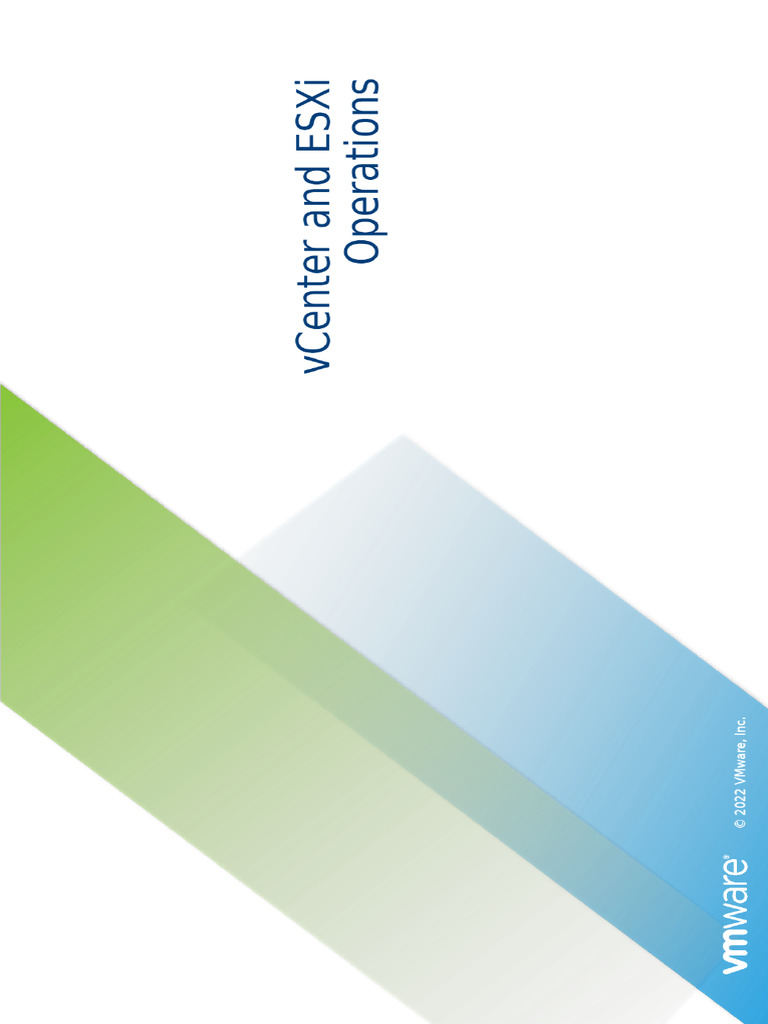 Module 6. Vcenter and ESXi Operations - VMware Vsphere - Operate, Scale ...