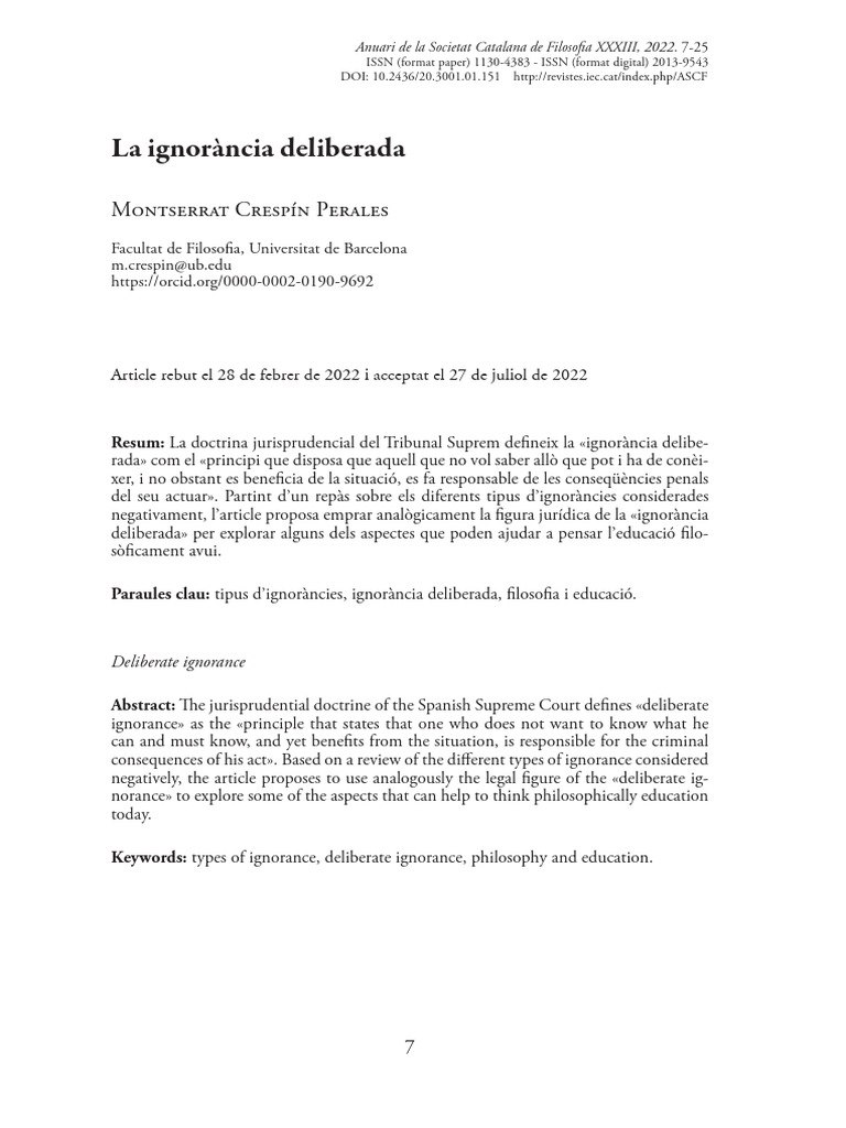 Crespin Ignorancia | PDF