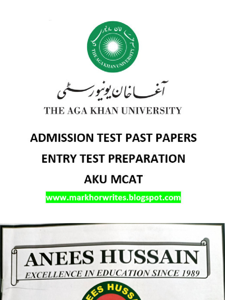 Aku Mcat Entry Test Past Papers (Maa) | PDF