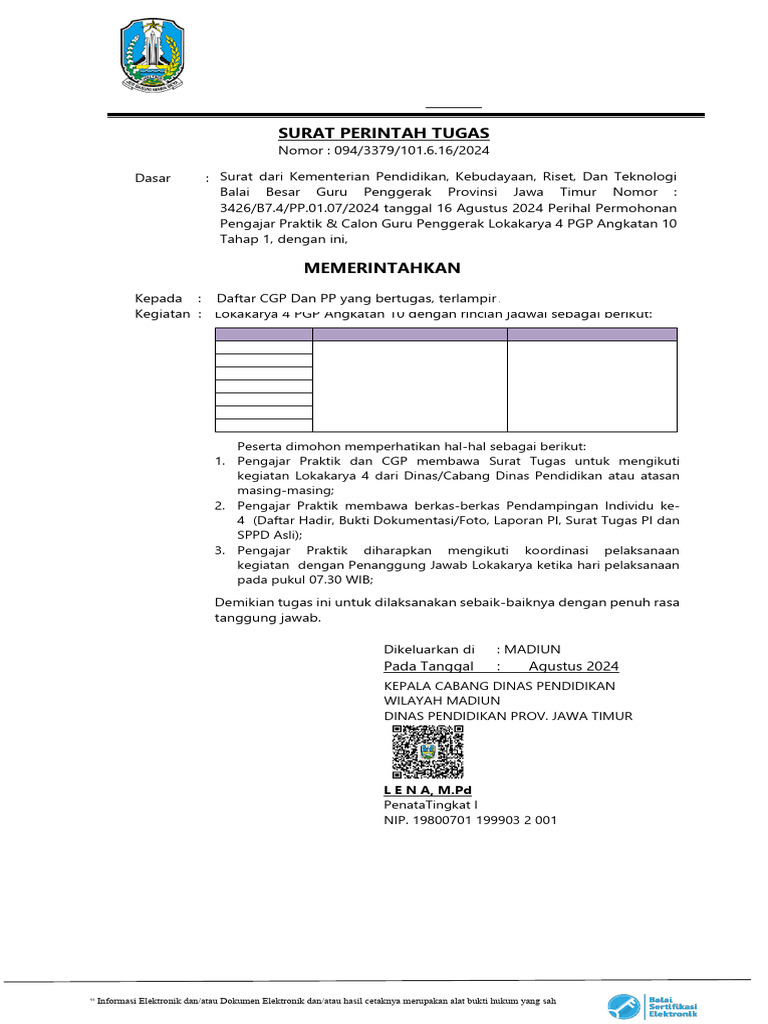 SPT CGP Dan PP 4 PGP 10 Cabdin - Sign | PDF