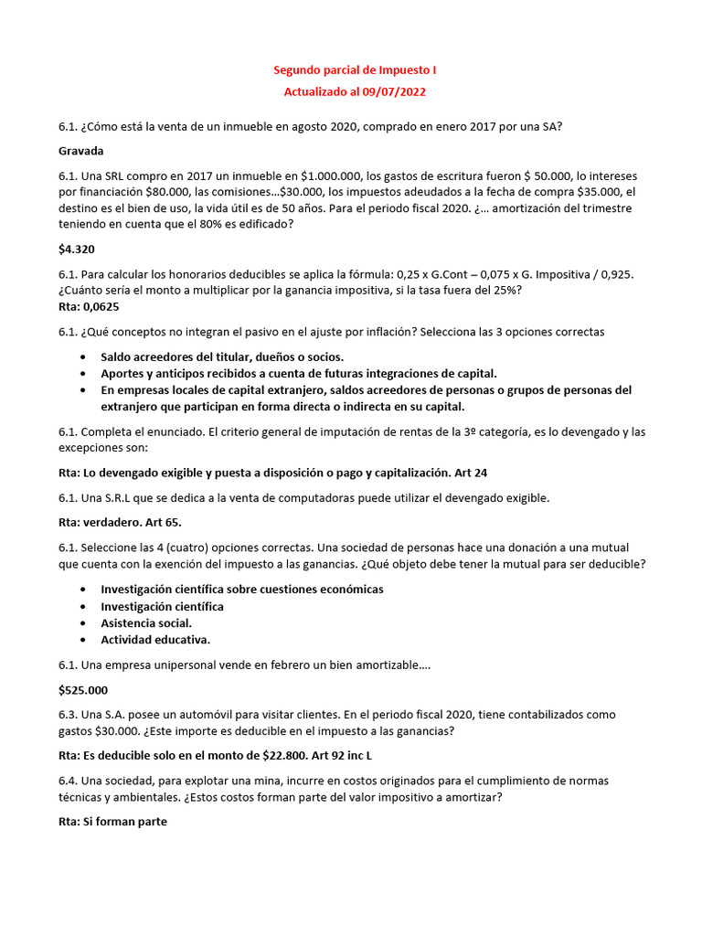 2P Impuestos I 2022 | PDF