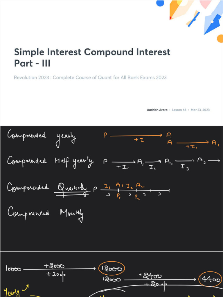 56.simple Interest Compound Interest Part III With Anno | PDF
