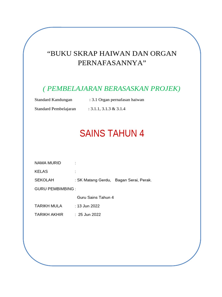 Pbl Tahun 4 Pdf