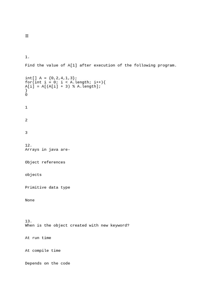 intermediate java | PDF