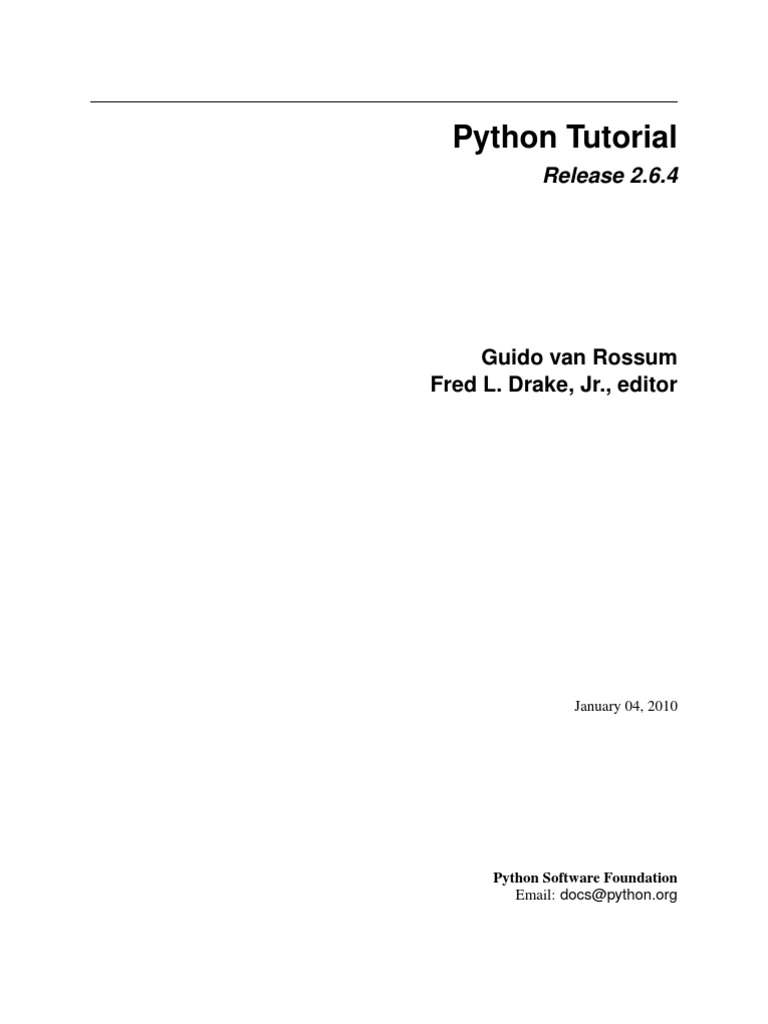 Python Tutorial | PDF
