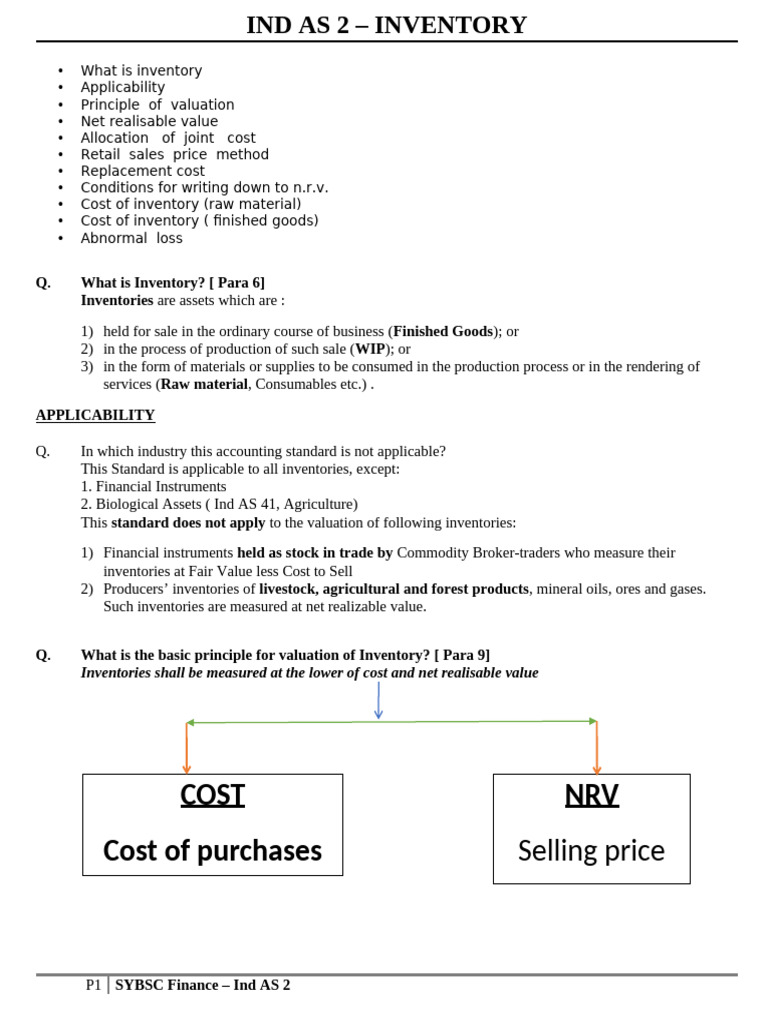2.2 Ind As 2 Theory Notes | PDF