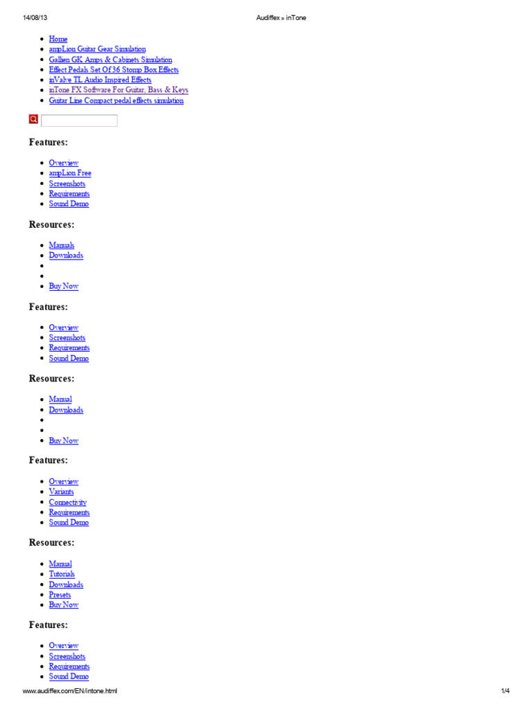 Audiffex Intone | PDF