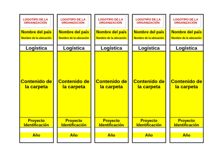PLANTILLA - Etiquetas para Carpetas | PDF