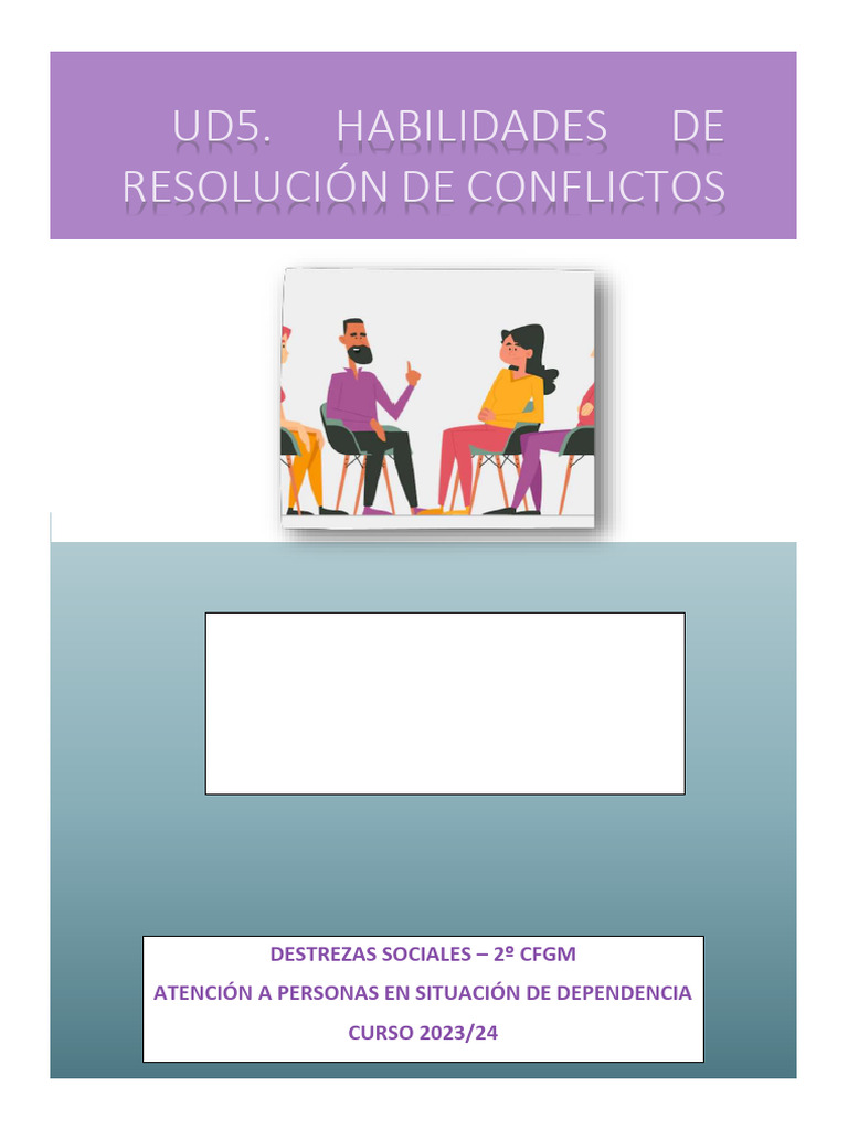 Ud5. Habilidades de Resolución de Conflictos | PDF | Mediación ...