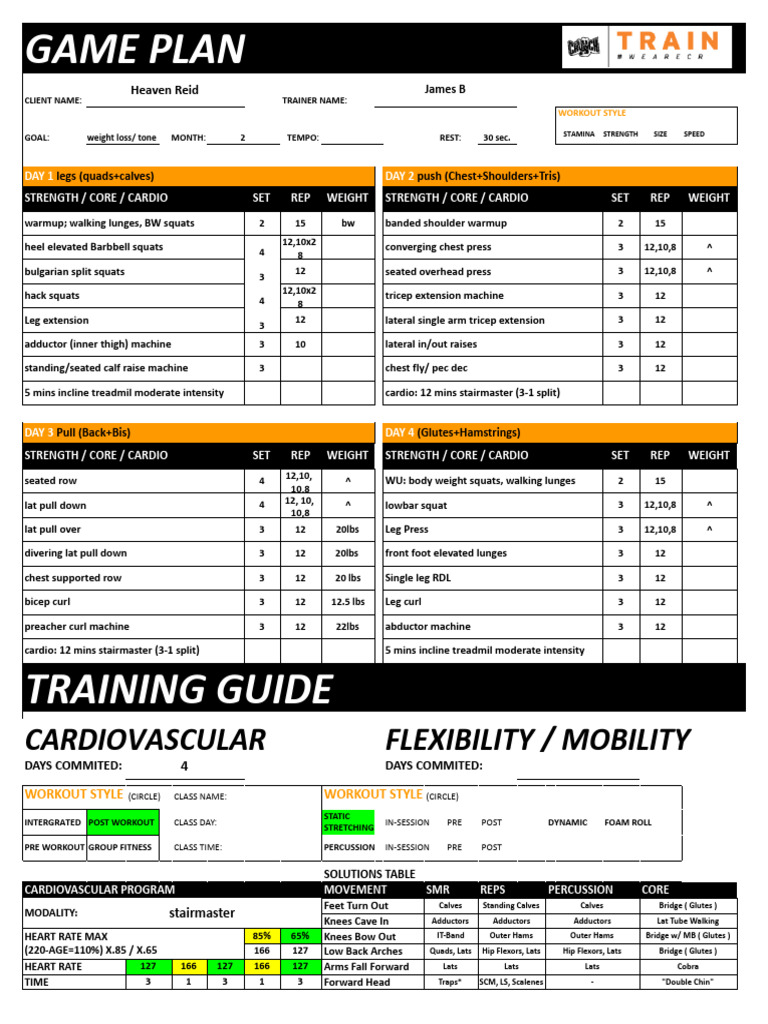 Heaven 4 Day Program - 3 Day Program P1 | PDF | Anatomical Terms Of ...