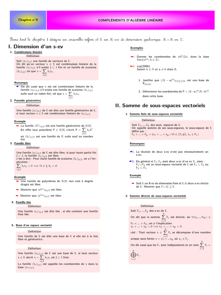 CH - 0 - Compl D - Alg Linea | PDF