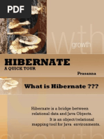 Hibernate: A Quick Tour Prasanna