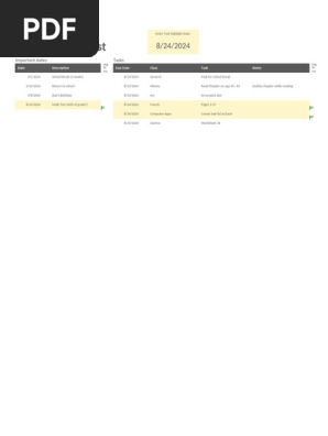 Daily Task List Template