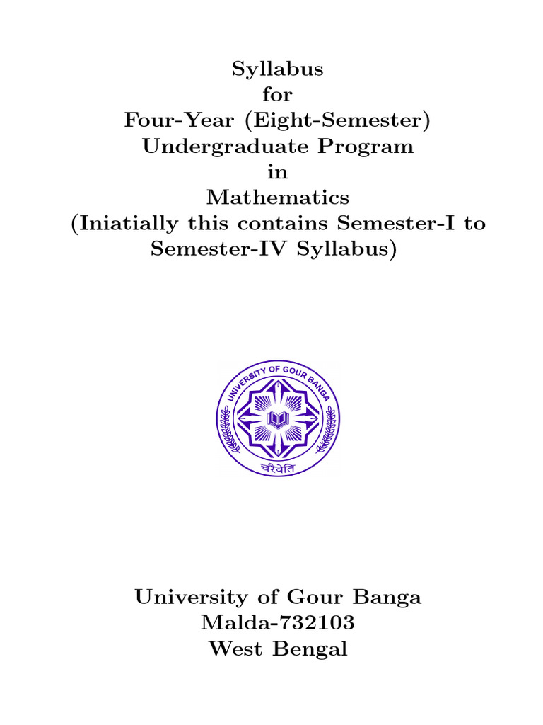Bsc Mathematics Syllabus Nep 2020 Compressed Pdf