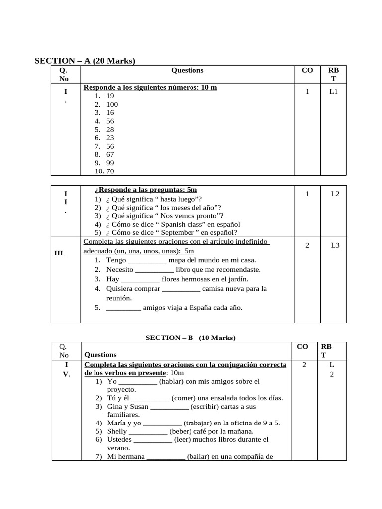 2nd Years Model Paper MidSem 2024 | PDF