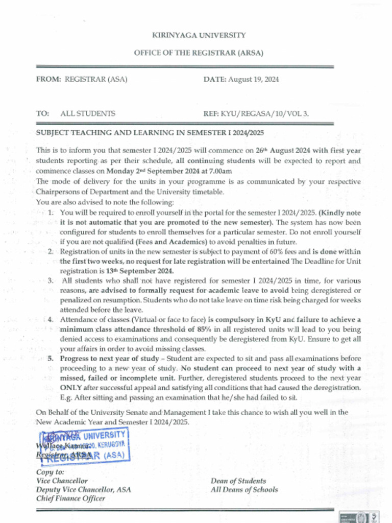 .Teaching and Learning in Semester 1 2024-2025 | PDF