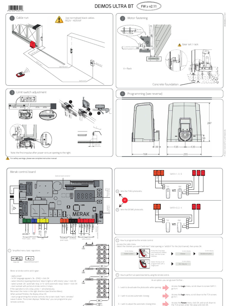 Ghid de Initiere Rapida BFT DEIMOS ULTRA BT A400 PDF — free download