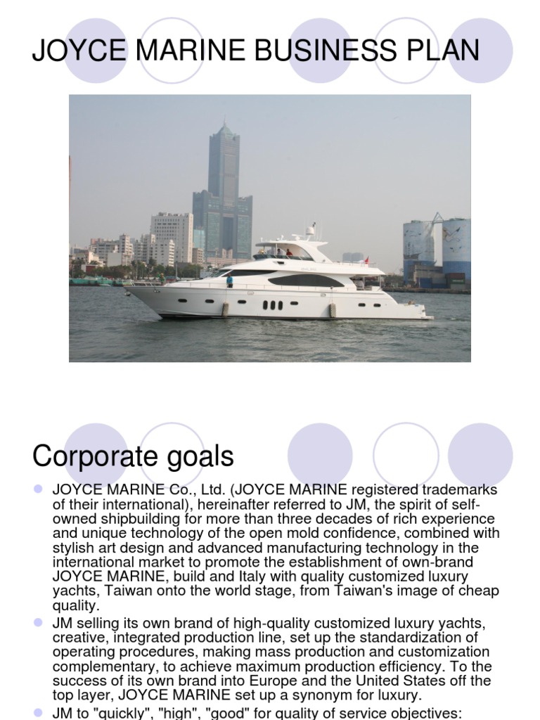 Joyce Marine Business Plan | PDF | Taiwan | Yacht
