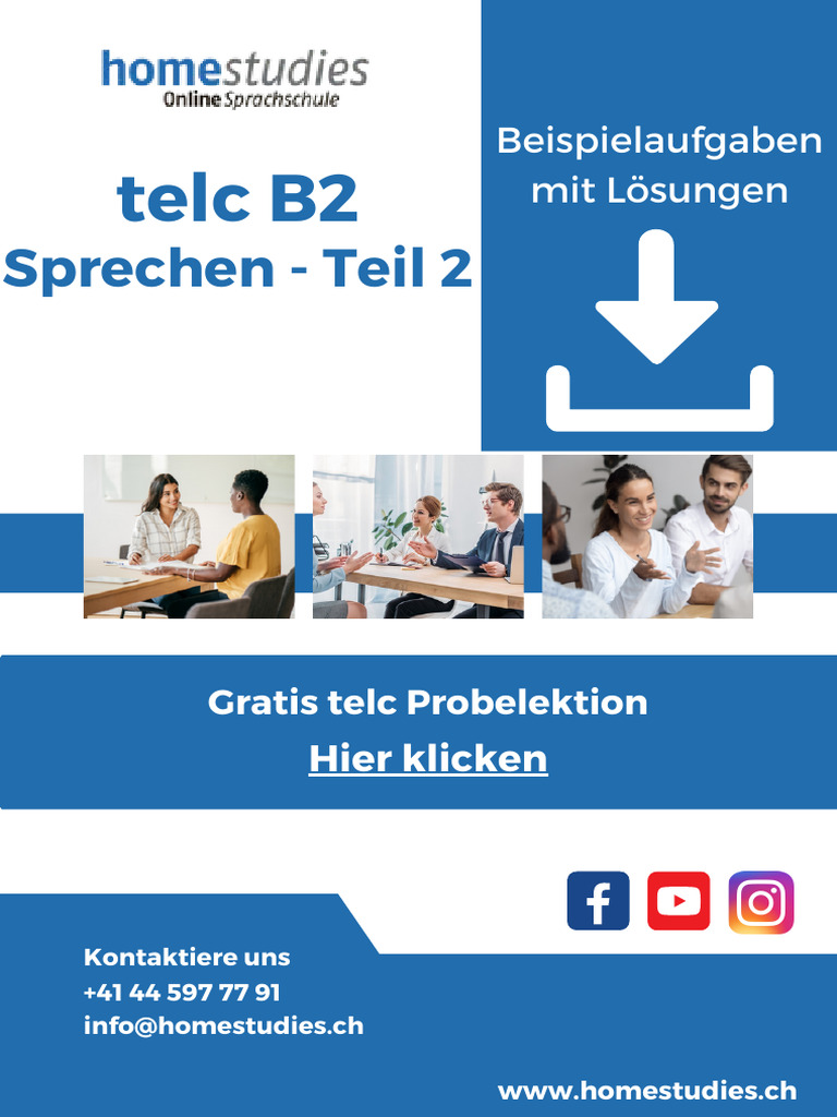 telc b1 sprechen teil 2 thema