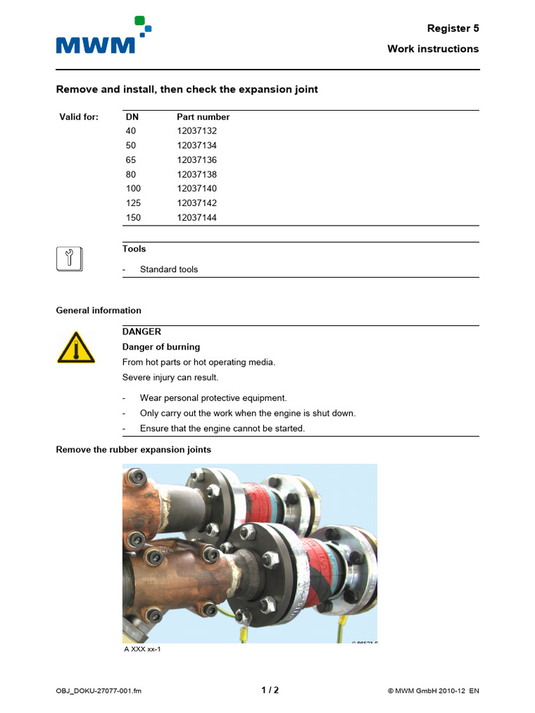 05.01.02 Rubber Compensator (Type AS-VG) 1203 7134 - en | PDF
