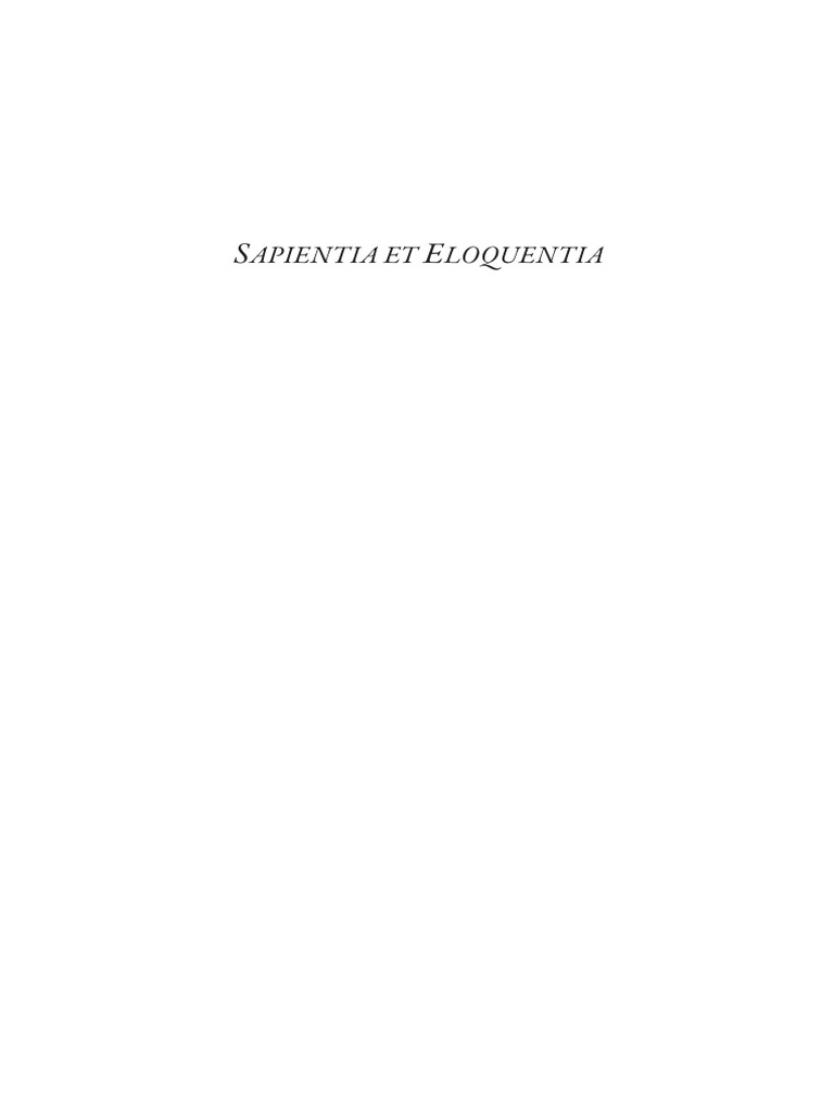 Sapientia et eloquentia meaning and function in liturgical poetry
