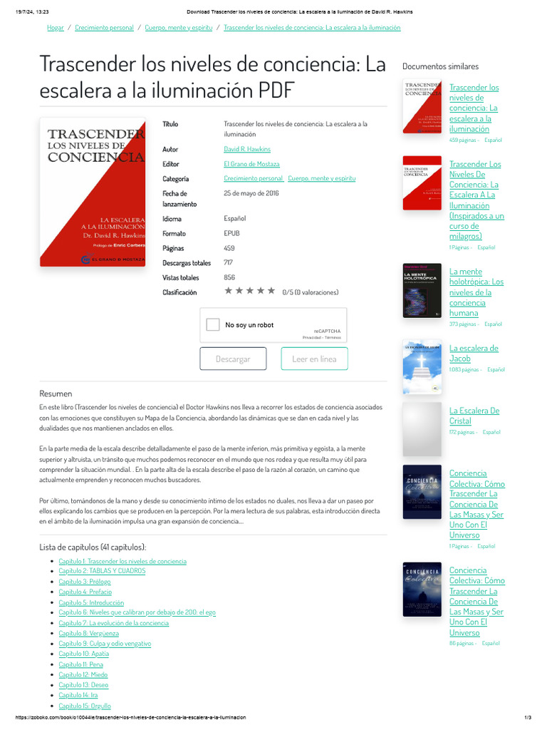 S Trascender Los Niveles de Conciencia La Escalera A La Iluminación | PDF