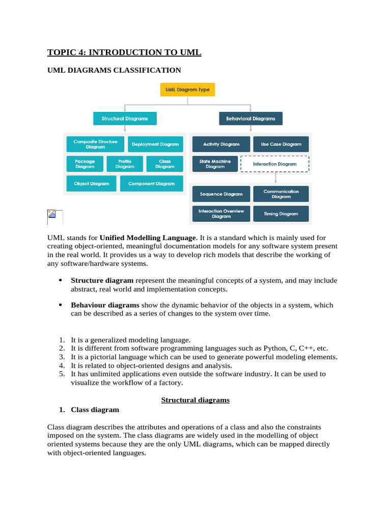 Topic 4 Uml | PDF