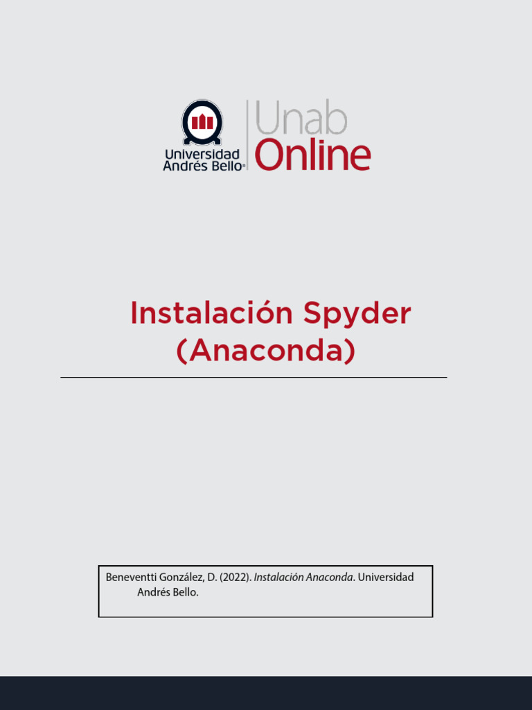 Instalación de Anaconda y Spyder | PDF | Python (lenguaje de ...
