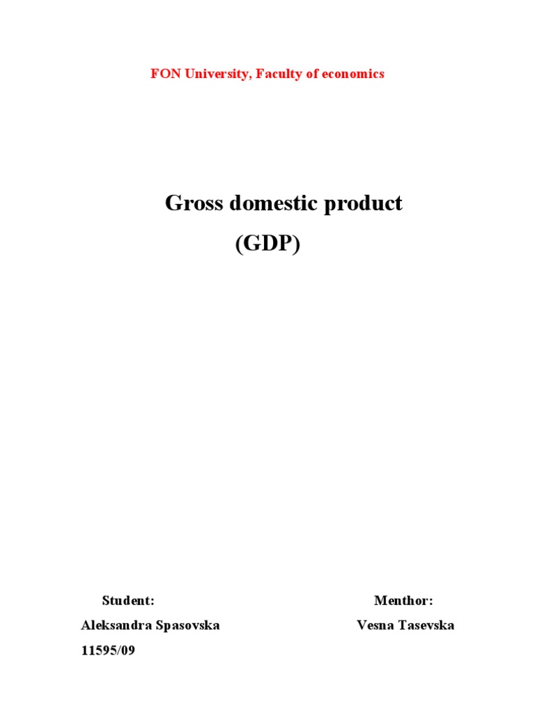 Understanding Gross Domestic Product (GDP) | PDF | Finance & Money ...