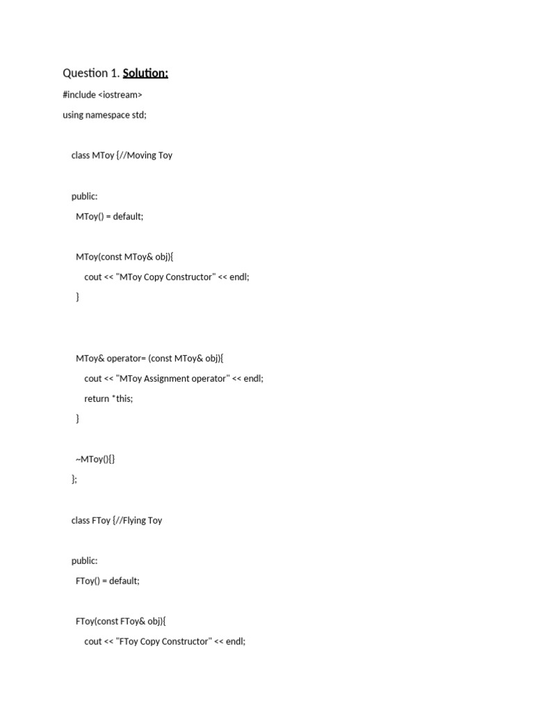 OOP Final Exam Sol | PDF