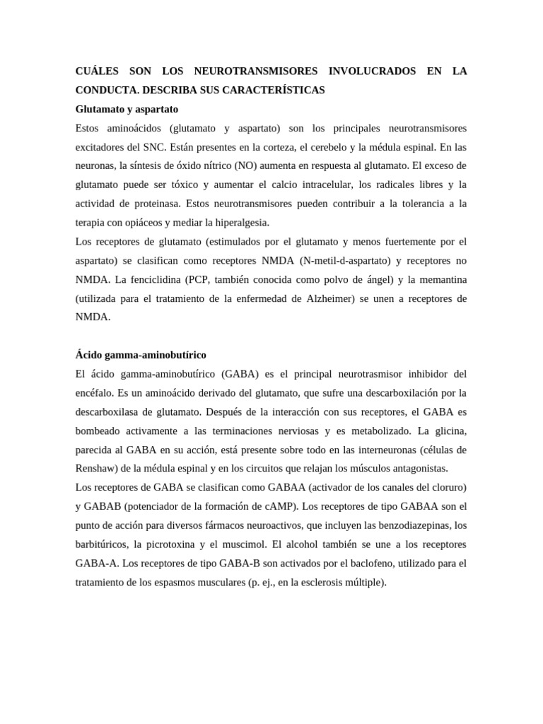 Neuro Transm I Sores | PDF