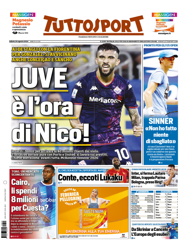 Tuttosport Homepage Mobile
