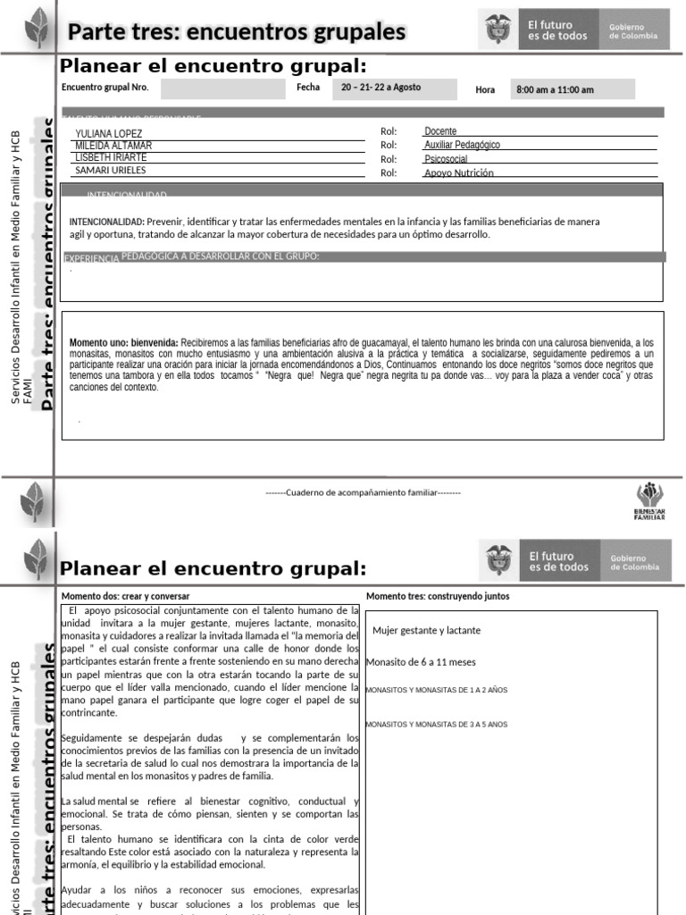 Planeaccion de Salud Mental Agosto 2024 | PDF | Mente | Las emociones