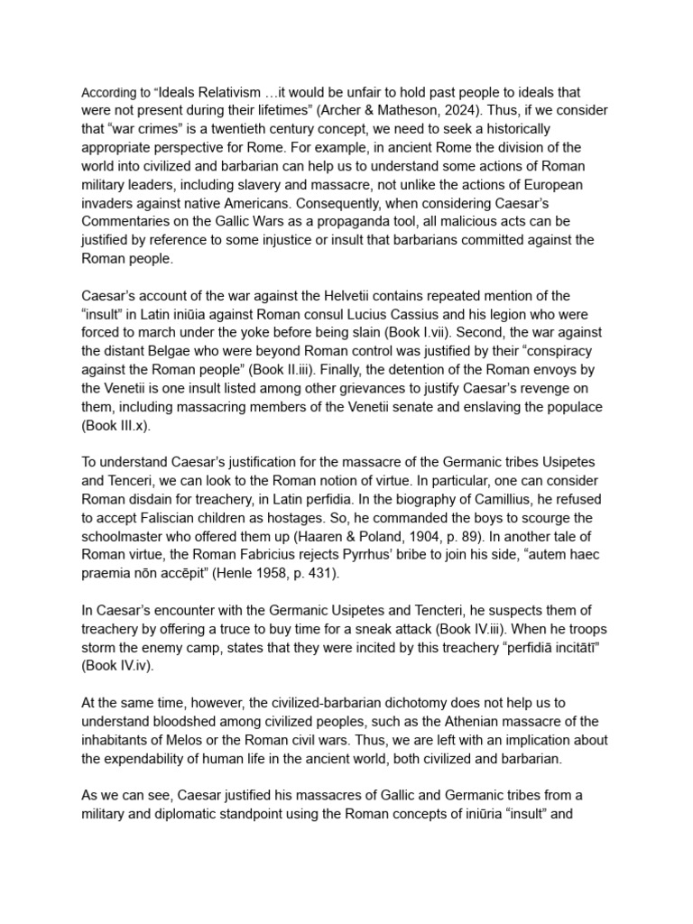 Usipetes and Tencteri Massacre Essay | PDF