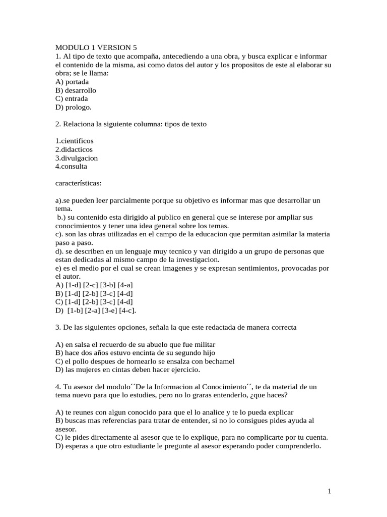 Modulo 1 Version 5 | PDF | Aprendizaje | Masa