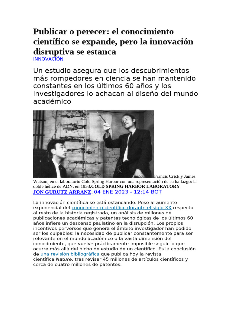 Publicar o Perecer | PDF