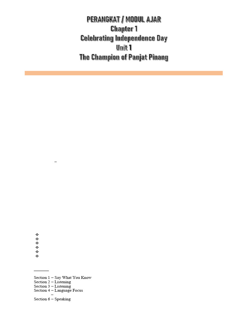 Modul Ajar Sushandoko Chapter 1 Unit 1 Pertemuan 1 2 Pdf