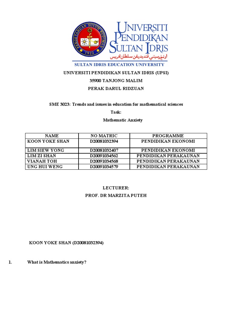 Why students fear mathematics image