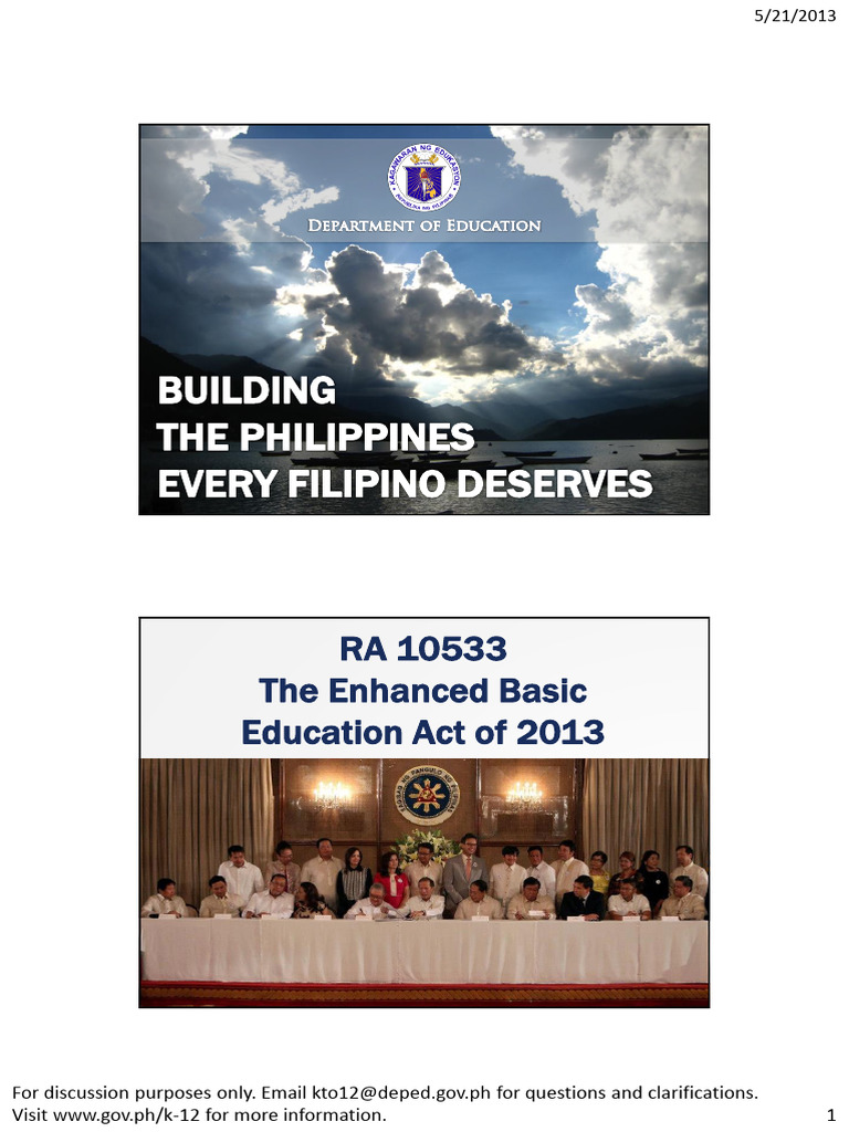 K to 12 Education System Overview | PDF | Curriculum
