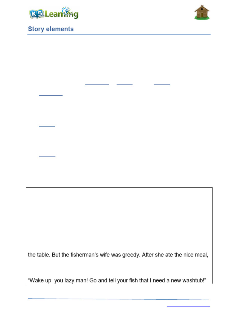 Grade 3 Story Elements B Pdf