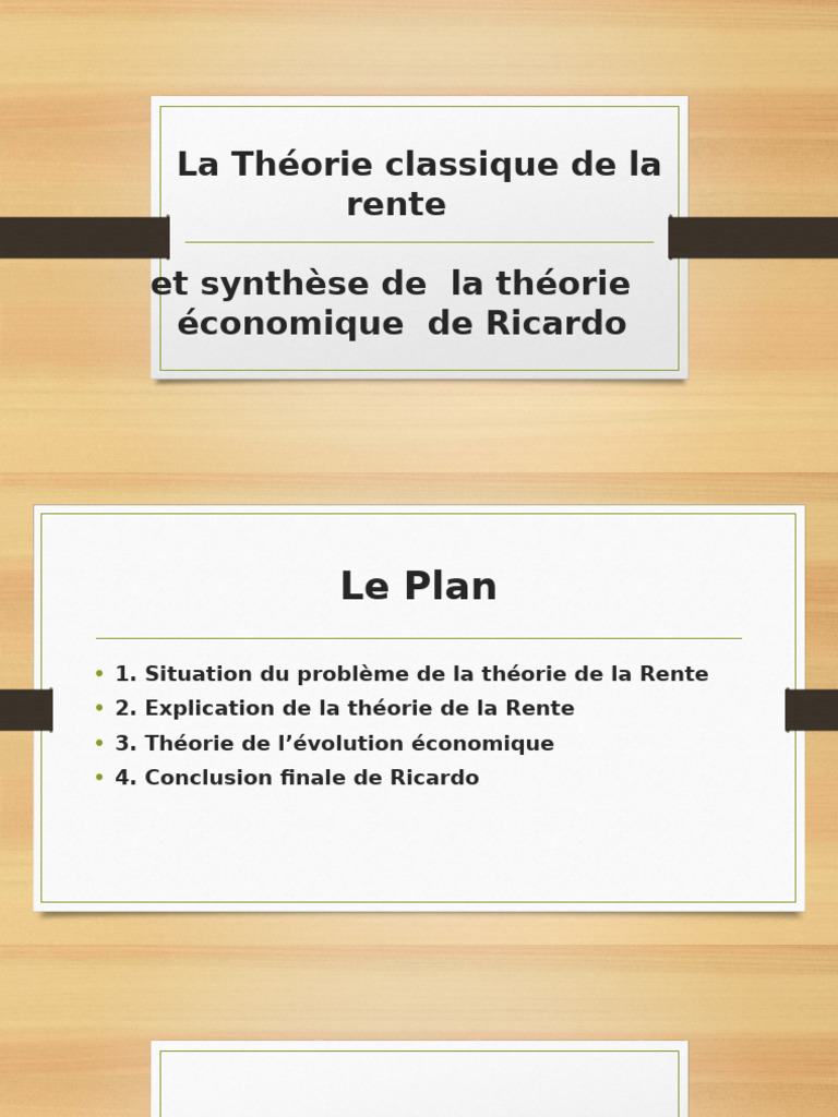 Théorie de La Rente | PDF